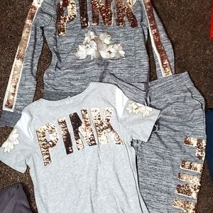 Vs PINK 3 piece bling set